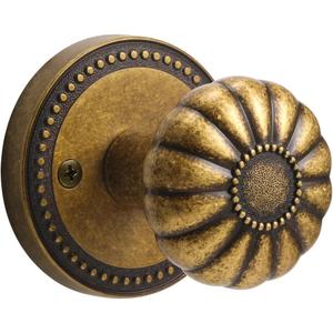 Antique Brass Door Knob Passage Door Knobs Interior Door Knob for Hall and Closet,Zinc Alloy 1 Pack