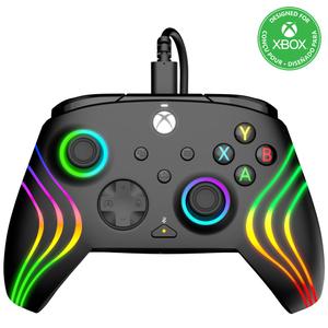 PDP Gaming Afterglow Wave Enhanced Wired Controller for Xbox Series X|S, Xbox One, Windows 10/11 PC, Advanced Programmable Gamepad, Customizable Lighting, Licensed by Microsoft, Companion App: Black