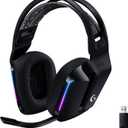 Logitech G733 Lightspeed Wireless Gaming Headset, Suspension Headband, Lightsync RGB, Blue VO!CE Mic, PRO-G Audio Black, Gaming Headset Wireless, PC, PS5, PS4, Switch Compatible