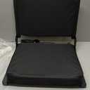 Stadium Seats for Bleachers, Bleacher Seats with Ultra Padded Comfy Foam Backs and Cushion, Wide Portable Stadium Chairs with Back Support and Shoulder Strap, 1 Pack, Black, Large - 17.7"W x 14.6"D x 15.9"H