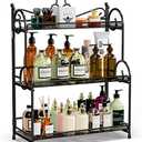 YIUKEA Bathroom Organizer Countertop - 3 Tier Spice Rack Organizer, Counter Organization and Storage for Bathroom, Kitchen, Bedroom, Offices, Foldable