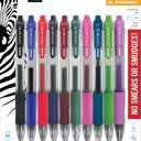 Zebra Pen Sarasa Dry X20 Retractable Gel Pens, 0.7mm Medium Point, Assorted Ink Colors with Rapid Fast Dry Ink Technology, Ideal for the Left Handed, Elimates Smearing in Seconds, 10-Pack (46881)