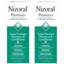 Nizoral Psoriasis Shampoo & Conditioner, 11 Oz, Gentle Scalp Treatment, Relieves Itching, Flaking, Redness, Scaling Effective Scalp Psoriasis Shampoo with Salicylic Acid and Tea Tree Oil (Pack of 2)