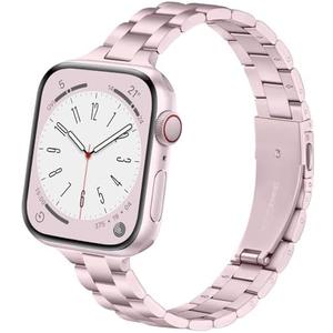 Lenrao Thin Stainless Steel Bands Compatible with Apple Watch 38mm 40mm 41mm 42mm 44mm 45mm 46mm for Women, Metal Straps for iWatch Series 10 9 8 7 6 5 4 3 2 1 SE