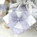 MAYREEL Dusty Purple Wired Ribbon 2.5 Inch Metallic Lavender Sheer Wire Ribbon for Easter's Day Christmas Tree Wreaths Bows Rustic Wedding Gift Wrapping Farmhouse Crafts 10 Yards