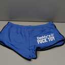 Womens Yoga Booty Shorts Sexy Printed Dance Sport Workout Hot Pants Plus Size Lounge Wear Briefs Blue 2XL