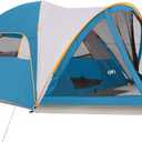 UNP Camping Tent with Screen Room, Portable 6 Person Camping Tent with Screen Porch, Family Dome Tent for Camping Outdoor - 14'x11'x72''(H)
