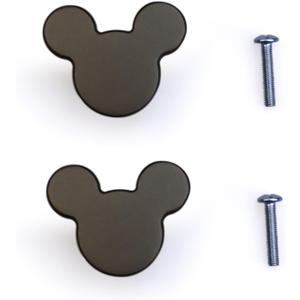 2 Pack Metal Mouse Cabinet Knobs with Screws for Dresser Drawers Bedroom Bathroom Decor Mouse Drawer Pulls