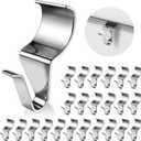 24PCS Vinyl Siding Hook, Thicken Stainless Steel Vinyl Siding Clips Hangers, Heavy-Duty No Drill Vinyl Hook for Outdoor Decor, Hanging on Patio, Christmas Wreath Hangers