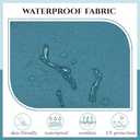 LOWEMN Waterproof Chair Cushions Set of 2 Outdoor,Tufted Thicken Weather and Fade Resistant Kitchen Seat Cushions,Patio Chair Pads for Garden Furniture Sofa Couch (Sky Blue)