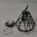 GLOBE Electric 60846 1-Light Plug-in or Hardwire Pendant Lighting, Dark Bronze, Antique Brass Accent Socket, Cage Shade, 15-Foot Black Fabric Cord, in-Line On/Off Switch, Bulb Not Included