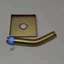 RANDOM Shower Arm with Flange,Gold 6 Inches Wall Mount Angle Shower Head Extension Arm For Fixed Shower Head Stainless Steel,Brushed Gold.RD-91018-6BG-SQ