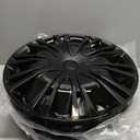 Hubcap Wheel Cover Replacement R16 Hub Caps Universal-Fit Steel Wheel Rim Cover ABS Material Exterior Accessories for Car Truck SUV -Set of 4（16-inch，Black）