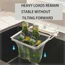 Suction Cup Foldable Metal & Plastic Sink Strainer - 50 Detachable Mesh Bags, Edge-Mounted Kitchen Drain Filter with Collapsible Basket, Anti-Slip Food Waste Catcher for Sink (black)