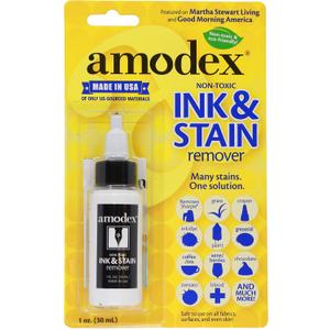 Amodex Ink & Stain Remover Traveler 0.5oz Bottle with Built-in Brush