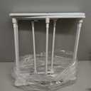 ZOES HOMEWARE 4-Tier Clothes Drying Rack, 4ft High Foldable Drying Rack Clothing for Indoor & Outdoor, Portable Collapsible Laundry Dryer for Laundry Room and Apartment, White 29" L x 49" H x 11.5" W