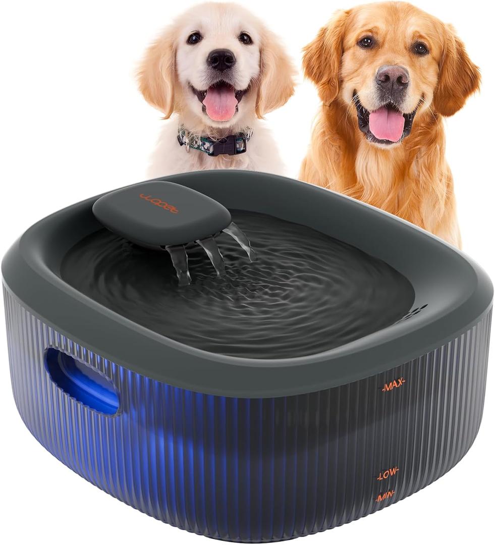 WOPET Dog Water Fountain for Large Dogs, 6L/205oz/1.7Gal Automatic Dog and Cat Water Fountain,Dog Water Dispenser with 2 Filter,Ultra-Quiet Pump,Great for Large Dogs Cats and Multi-Pet Home