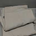 Joydeco Blackout Curtains 72 Inch Length 2 Panels Set, Thermal Insulated Long Curtains& Drapes 2 Burg, Room Darkening Grommet Drapes for Living Room Bedroom Window (W52 x L72 Inch, Light Beige)