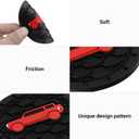 Car Cup Holder Coaster for 2021-2025 Ford Bronco Sport Silicone Non-Slip Cup Holder Coasters Interior Accessories 2 Packs (Black&Red)