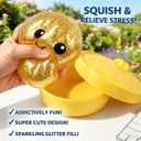Mystery Glitter Dumpling Squishies Box,Stress Relief Fidget for Adults & Teens Stocking Stuffers Gift Soft Squeeze Stress Balls (Pink Glitter)