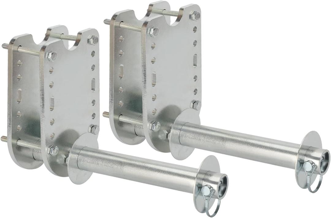 2 Pack Boat Lift Wheel Kit, Adjustable Boat Lift Wheel Bracket,Aluminum Mounting Plate and Stainless Steel Axles, Boat Lift Fixed Wheel Kit Fits Most Lifts(Wheels not Included)