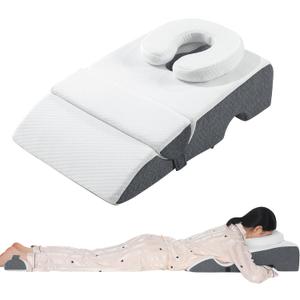 ROYALAY Face Down Pillow for Massage, Memory Foam Breast Pillow for Massage, Stomach Sleeping Pillow with Non-Slip Bottom for Eye Surgery Recovery, BBL, GERD