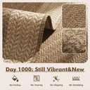 MontVoo-Outdoor Rug-Patio Rug 5x7 ft Polypropylene Indoor Outdoor Rugs Outdoor Carpet for Patio Deck Balcony Porch, Textured Weave, Durable for High Traffic, Fade-Resistant, Modern Neutral Brown