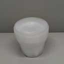 RooTrimmer 12 Pack 8 Inch Clear Plant Pots with Saucers, Transparent Plastic Nursery Pots with Drainage Hole, Sturdy Garden Planter Pots, Planting Starter Pots for Indoor Outdoor