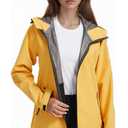 LAZAWG Rain Jacket Women Rain Coat with Hood Lightweight Breathable Waterproof Raincoat for Hiking Outdoor Travel M