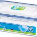 LOCK & LOCK Easy Essentials Food Storage lids/Airtight containers, BPA Free, 54 Ounce, Clear 2 Pcs