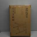 Auroral Zone Solid Bamboo Wood End Table, Small Rolling Side Table Beside Couch, Night Stand for Sofa, Coffee, Bedroom, Living Room (ZY Shape, Walnut)