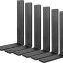 Heavy Duty Shelf Brackets 6 Inch (6 Pack), Rustic L Floating Shelf Brackets, Wall Shelf Bracket for DIY Decorative with Mounting Hardware (L 6" x H 4" x W1.5")