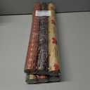 2 x Aimyoo Kraft Christmas Wrapping Paper Set, Vintage Red Black Xmas Gift Wrap Paper Rolls, Deers Snowflakes Merry Christmas Tree Truck Design, 17 in x 10 ft per Roll