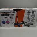 3 Wheel Electric Scooter for Kids, Folding Kick Scooter w/150W Motor, Thumb Accelerator, 3 Adjustable Height, 5Mph Speed, Flashing Wheels & Deck, Sticker, Self-Balancing Toys for Boys, Girls