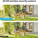 Security Cameras Wireless Outdoor, 2K Battery Powered WiFi Camera with AI Motion Detection, Spotlight & Siren Alarm, Color Night Vision, 2-Way Talk, Waterproof Home Surveillance, Cloud/SD Storage