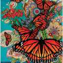 Bits and Pieces - 300 Piece Jigsaw Puzzle for Adults - 18" x 24" - Monarch Madness - 300 pc Large Piece Colorful Butterflies Jigsaw by David Galchutt