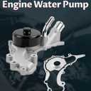 AW6169 Water Pump Kit with Gasket Fit for 2011-2019 Chr~ysler 300 Town & Country VW Routan Avenger Challenger Charger Durango Grand Caravan Journey Grand Cherokee ProMaster 1500 3.6L V6