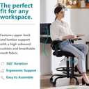 DUMOS Drafting Chair for Standing Desk, Counter Height Adjustable, Flip-up Arms, Ergonomic Mid Back Mesh Rolling Work Swivel Office Computer Chairs with Wheels, Black