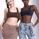 Werkiss Bralettes for Women Natural Lift Wireless Bras No Underwire Light Support Sports Bra (XL)