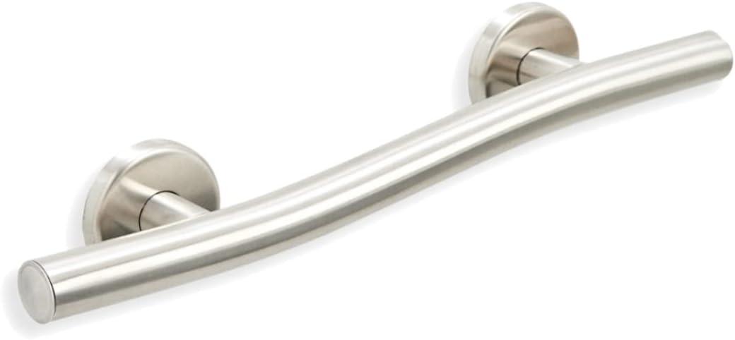Decorative Grab Bar for Shower Bathtub - Stair Bed Toilet Home / Stand Assist & Safety Handrail / 304 Stainless Steel / Left / Brushed Finish / 18" Decorative Grab Bar for Shower Bathtub - Stair Bed Toilet Home / Stand Assist & Safety Handrail / 304 Stainless Steel / Left / Brushed Finish / 18"