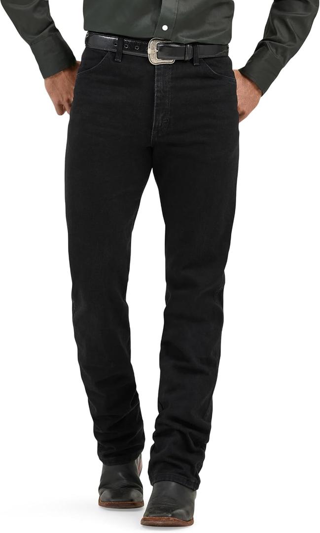 Wrangler Men's 13MWZ Cowboy Cut Original Fit Jeans (32W x 36L, Black)
