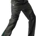 Moosehill Men's Snow Ski Pants Water Resistance Fleece Lined Softshell for Winter Outdoor with Zippered Bottom Legs, XXL