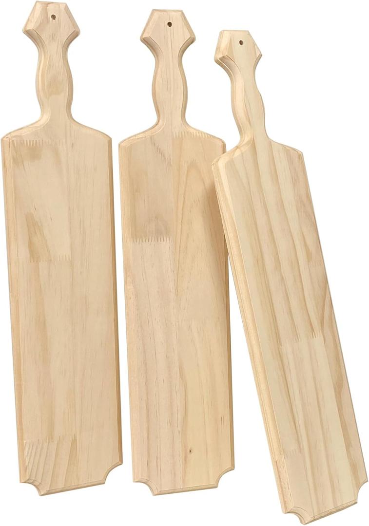 22 Inch 3-Pack Unfinished Wood Paddles Wooden Greek Paddles for Crafts Sorority/Fraternity/DIY Project/Gifts/Wall Decor