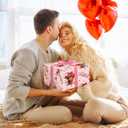 2 x WRAPLULU Valentine's Day Wrapping Paper - 4 Jumbo Sheets, 28 * 40 Inches - Pink Gift Wrap with Cute Highland Cow, Hearts, Bow, Candy and 'XOXO', Perfect for Valentines Couples Girlfriend Boyfriend