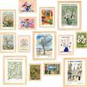 2 x Elegift Vintage Eclectic Wall Art Prints, Artsy Maximalist Decor Room Aesthetic, Gallery Wall Prints Posters for Bedroom, Dorm Wall Decor, (Multi Sizes, 8" X 10" Largest, Set of 14,Unframed)