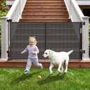 Weatherproof Outdoor Retractable Baby Gates, 60" Wide Retractable Dog Gate