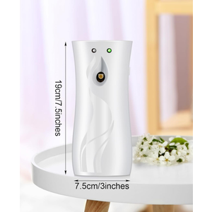 Threlaco 1 Pcs Automatic Air Spray Freshener Dispenser 6.2 oz ABS Plastic Fragrance Standing or Wall Mounted Battery Powered Spray Dispenser for Home Shopping Malls Hotels Offices Bedrooms(White)