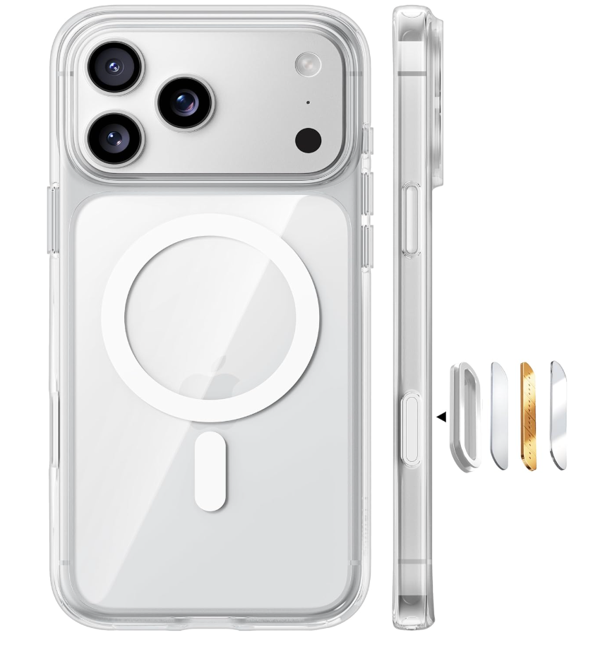 TORRAS Stronger Magnetic & AntiYellowing for iPhone 17 Pro Max Case Clear, Fit for MagSafe, Military Grade Drop Protection, Camera Control, DIY Button, Slim for iPhone 17 Pro Max Case Diamond Clear