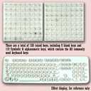 Full Keyboard Keys Riser for Long Nails Typing and Gaming, 128 Pcs Self-Adhesive Symbolic and Alphanumeric Silicone Keys for Keyboards and Laptop (Cat Eye-Pink)