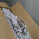 National Tree Company 7 ft Pre-Lit Kingswood Fir Slim Artificial Christmas Tree, 300 Clear Lights, 892 Tips, Includes Stand, White